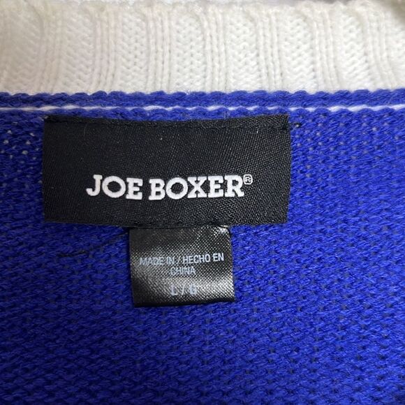 Joe boxer Blue Lama Holiday sequin ugly sweater -l - Picture 8 of 11